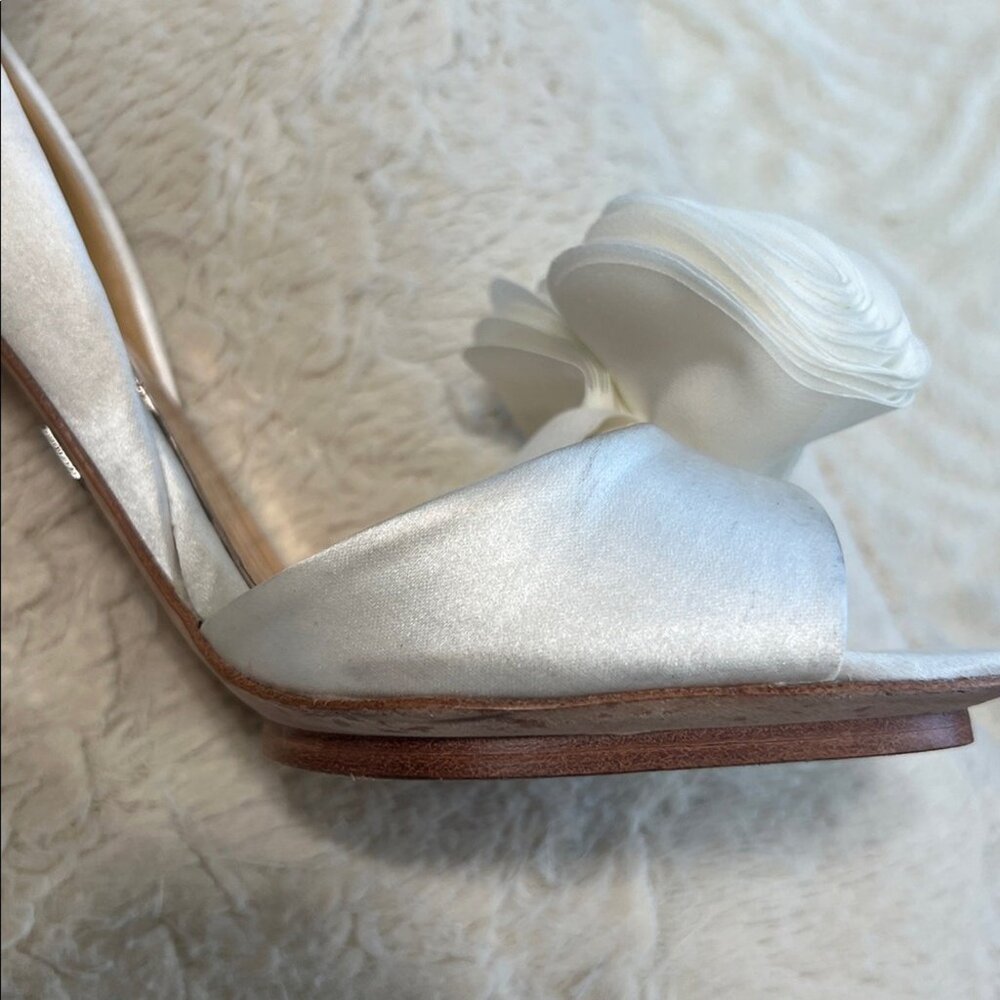Badgley Mischka “Blossom” Satin Rosette D’Orsay Pumps - Picture 3 of 11